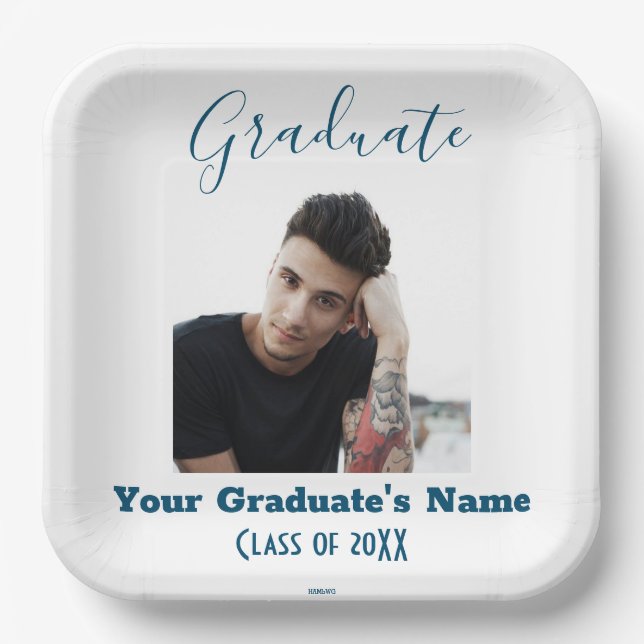 Graduate Photo Paper Plate - HAMbyWG (Front)