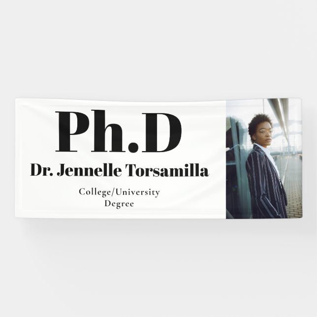 Graduate Photo PhD Graduation Banner (Horizontal)