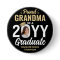 Graduate Photo Proud Grandma Elegant Black & Gold