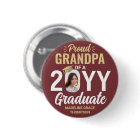 Graduate Photo Proud Grandpa Burgundy Red and Gold
