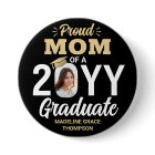 Graduate Photo Proud Mum Elegant Black and Gold