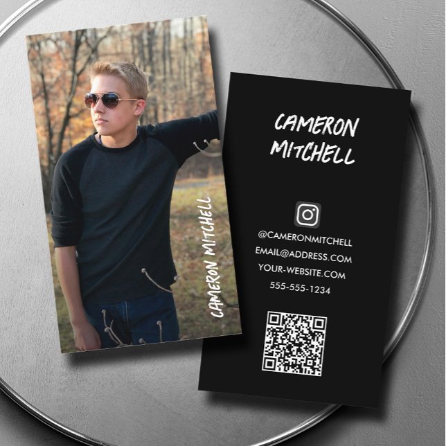 Graduate Photo QR Code Calling Card (Creator Uploaded)