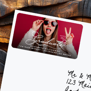 Graduate Photo Return Address Label