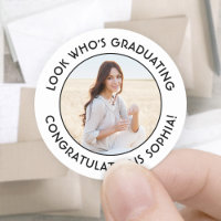 Graduate Photo Simple Black and White Graduation