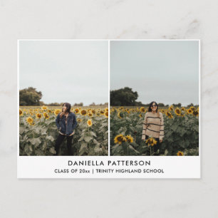 Graduate Photo Simple Graduation Party Invitation Postcard