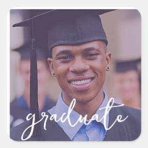 Graduate Photo Sticker Label for Graduation