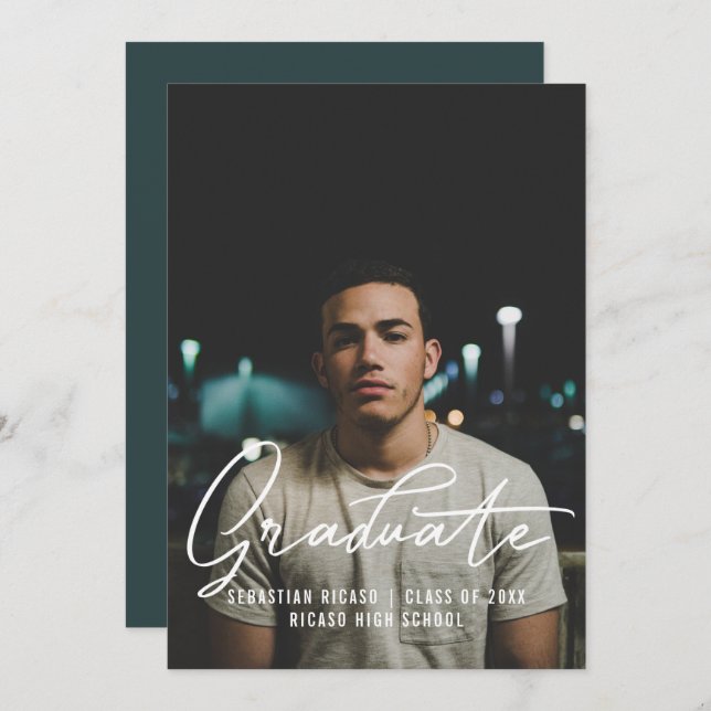 Graduate Photo Template Personalised (Front/Back)