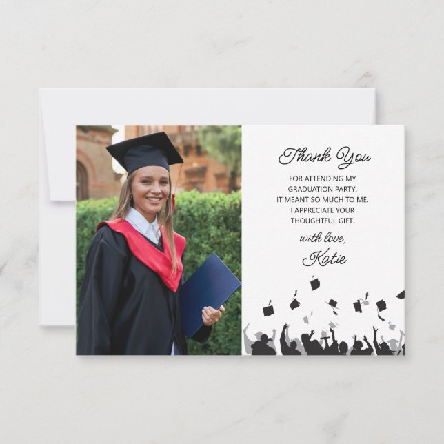 Graduate Photo Thank You Card (Front)