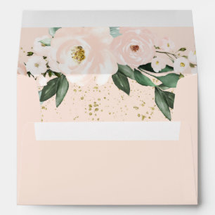 Graduate Pink Blush Floral Bouquet Elegant Envelop Envelope