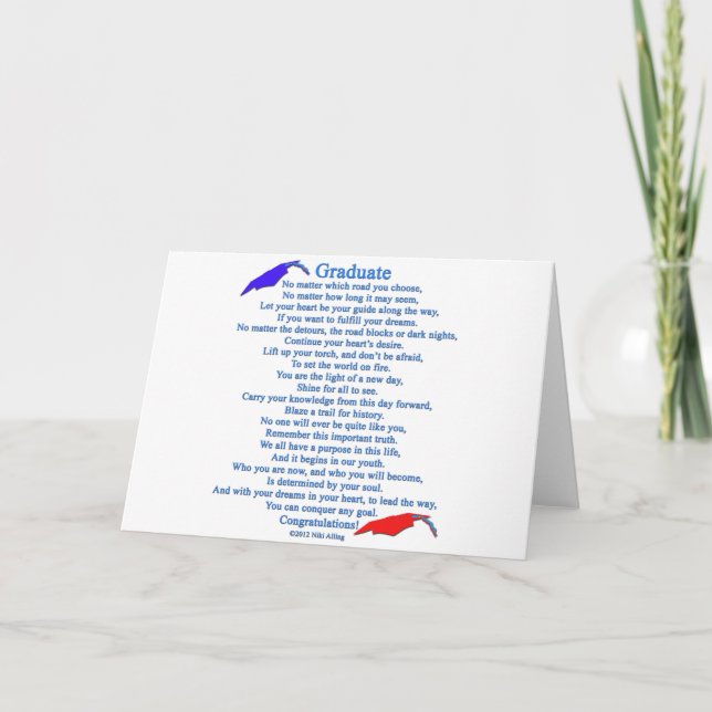 Graduate Poem Card (Front)