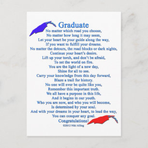 Graduate Poem Postcard