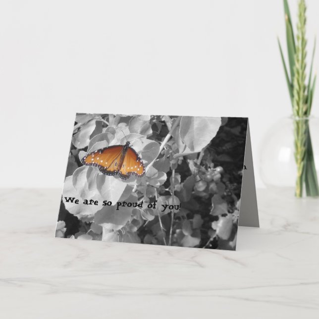 Graduate Proud of You Monarch Butterfly Graduation Card (Front)