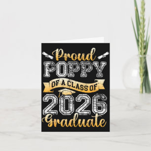 Graduate proud poppy of a class 2026 seniorGraduat Card