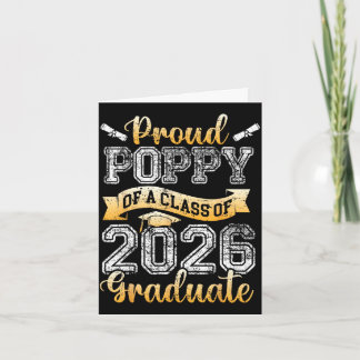 Graduate proud poppy of a class 2026 seniorGraduat Card