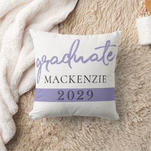 Graduate Purple Script   Chic Lavender Keepsake Cushion