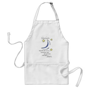 Graduate Reach for Moon, Congratulations Standard Apron