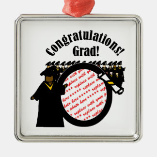 Graduate Receiving Diploma Photo Frame Metal Tree Decoration