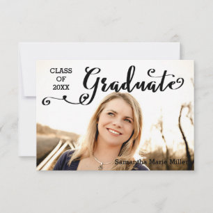 Graduate Script - 3x5 Graduation Announcement