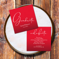 Graduate Script Red Small Party