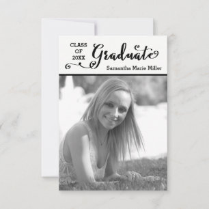 Graduate Script Vertical - 3x5 Grad Announcement