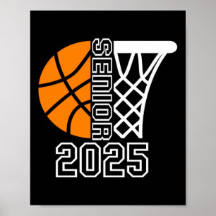 Graduate Senior Cl Of 2025 Basketball Player Gradu Poster
