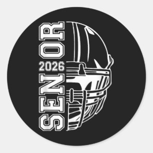 Graduate Senior Cl Of 2026 Graduation American Foo Classic Round Sticker