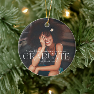 Graduate   Sentimental Photo Keepsake Christmas  Ceramic Tree Decoration