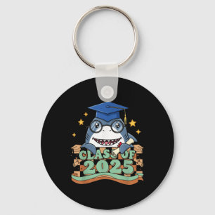 Graduate Shark Cl Of 2025 Kids Mens Womens Graduat Key Ring