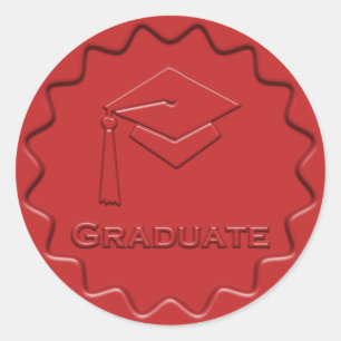 Graduate Sign Red Wax Seal