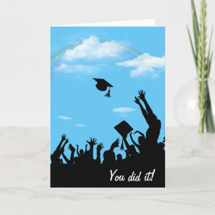 Graduate Silhouette with Rainbow Card