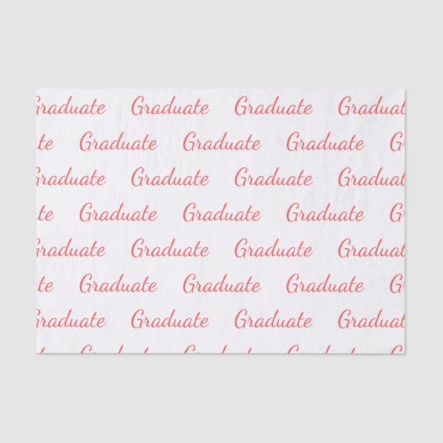 Graduate Simple Modern Graduation Tissue Paper (Front)