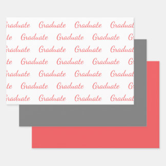 Graduate Simple Modern Graduation Wrapping Paper Sheet
