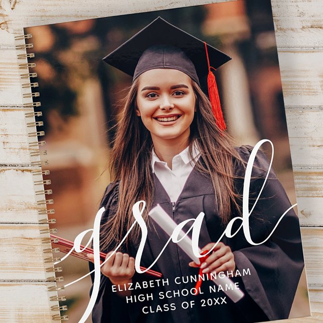 Graduate Simple Modern Script Classic Photo Planner (Creator Uploaded)
