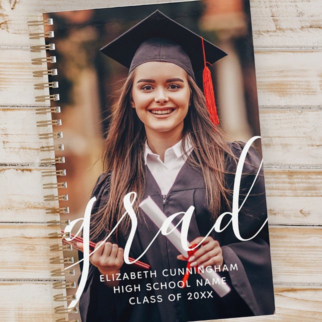 Graduate Simple Modern Script Classic Photo Planner (Creator Uploaded)