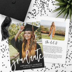 Graduate Simple Photo Graduation Announcement