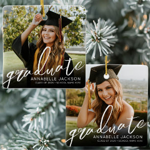 Graduate Simple Photo Graduation Ceramic Ornament