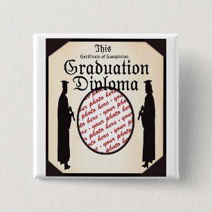 Graduate Standing Tall Diploma Frame 15 Cm Square Badge