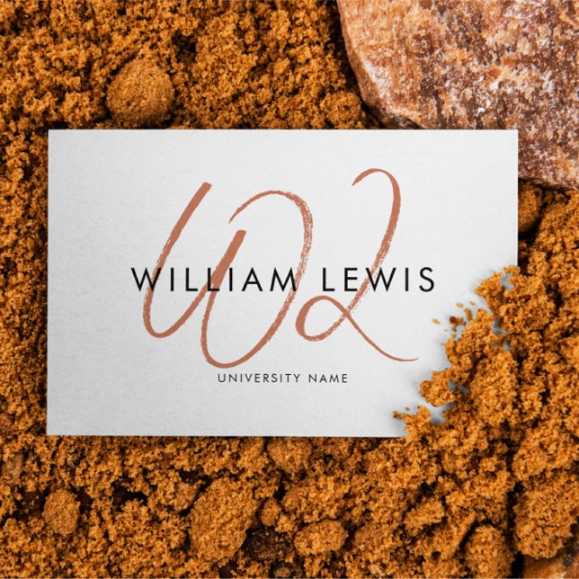 Graduate Student Terracotta Script QR Code   Business Card (Graduate Student Terracotta Script QR Code Business Card)