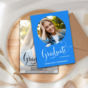 Graduate Stylish Classy Elegant Simple Typography Invitation