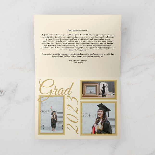 Graduate Thank You Card  (Inside Laydown)