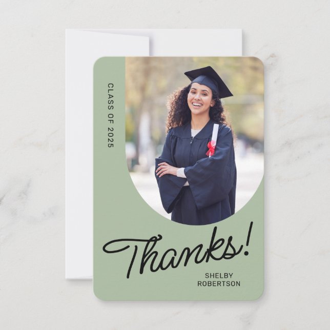 Graduate Thank You Script Arch Photo (Front)