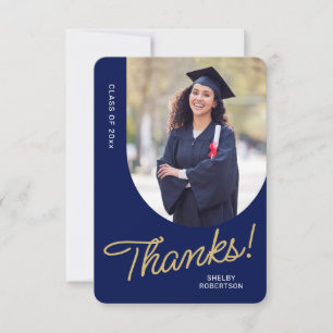 Graduate Thank You Script Arch Photo Card