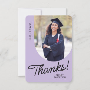 Graduate Thank You Script Arch Photo Card