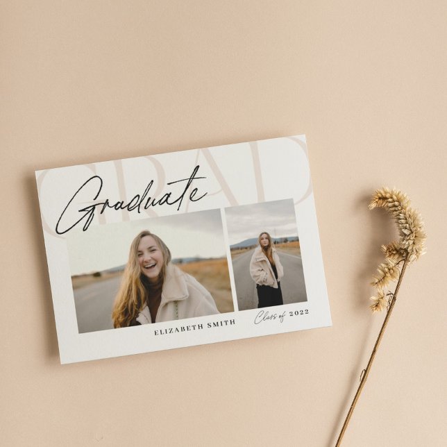 Graduate Type Overlay 2-Photo Announcement (Creator Uploaded)