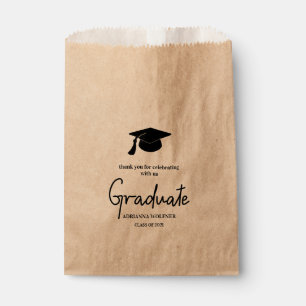 Graduate Typography Modern Favour Bag