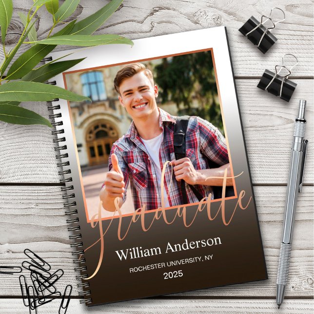 Graduate University Photo Party Invitation Notebook (Creator Uploaded)
