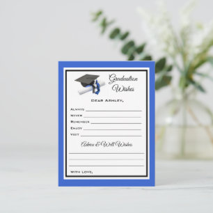 Graduate Wishes & Advice   Black and Blue Card