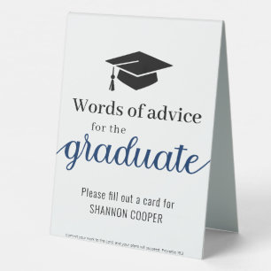 Graduate Words of Advice Black Blue