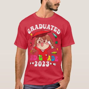 Graduated 2023 2nd Grade Cute Anime Girl Funny Gra T-Shirt