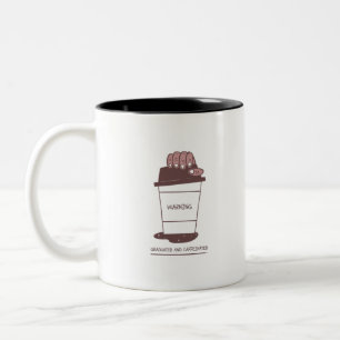 Graduated And Caffeinated Two-Tone Coffee Mug